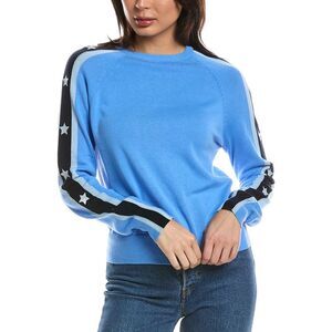 Wispr Womens  Sofie Star Stripe Sweater, Blue